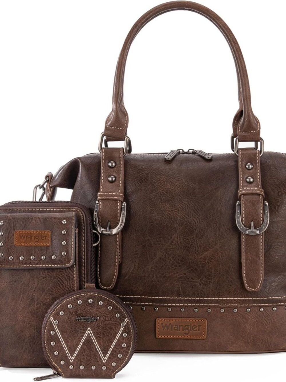 Wrangler 3Pcs Doctor Bag Sets for Women Top-handle Satchel Bag with Cell Phone H